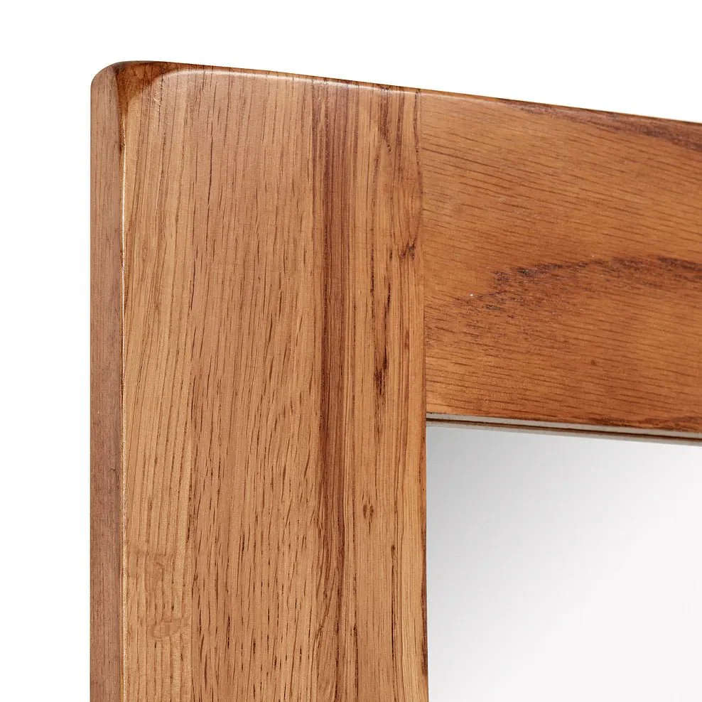 Rustic Country Solid Oak Large Mirror - Image 4