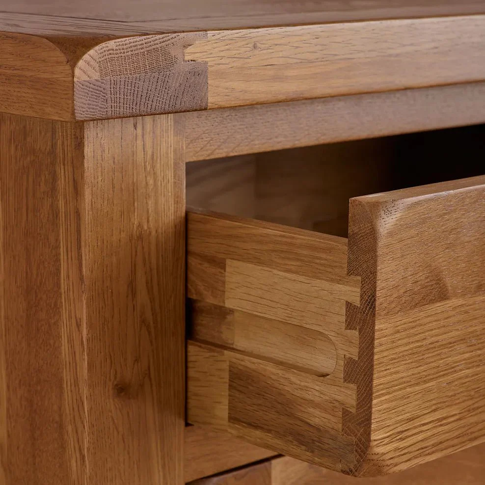 Rustic Country Solid Oak Large Sideboard with Hutch Dresser - Image 6