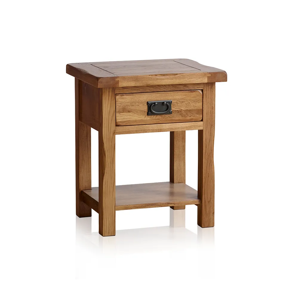 Rustic Country Solid Oak Side Table - Image 3