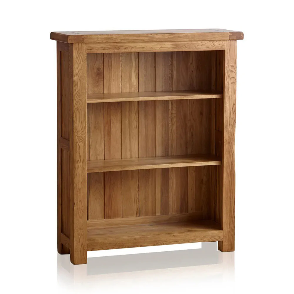 Rustic Country Solid Oak Small Bookcase - Image 2