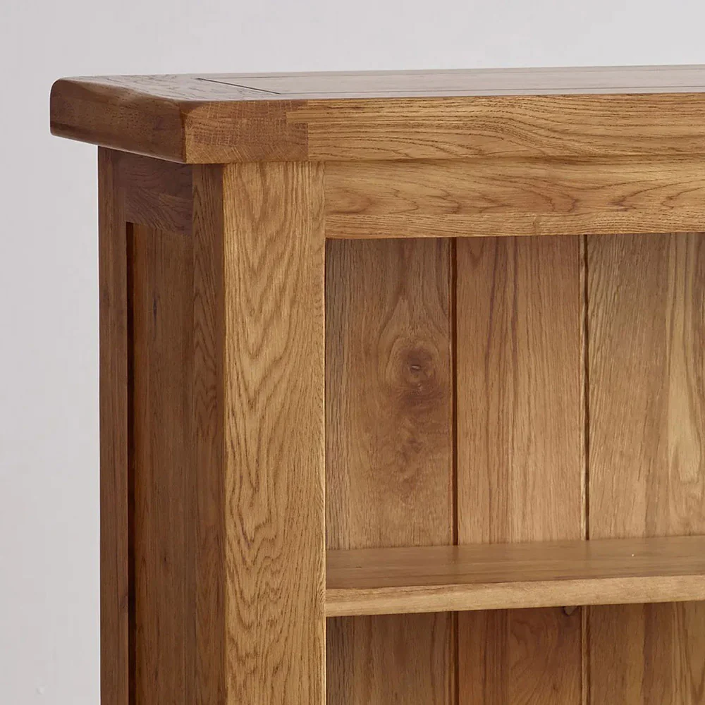 Rustic Country Solid Oak Small Bookcase - Image 3