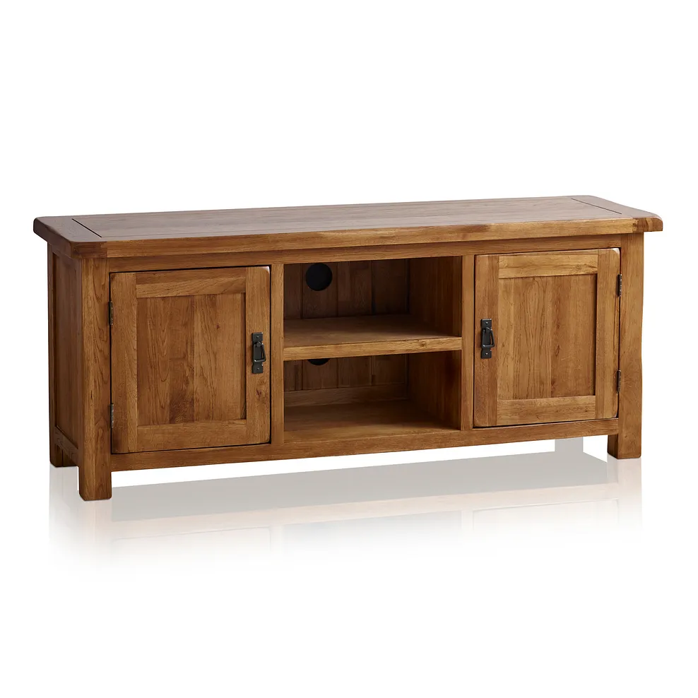Rustic Country Solid Oak TV Unit - Image 3