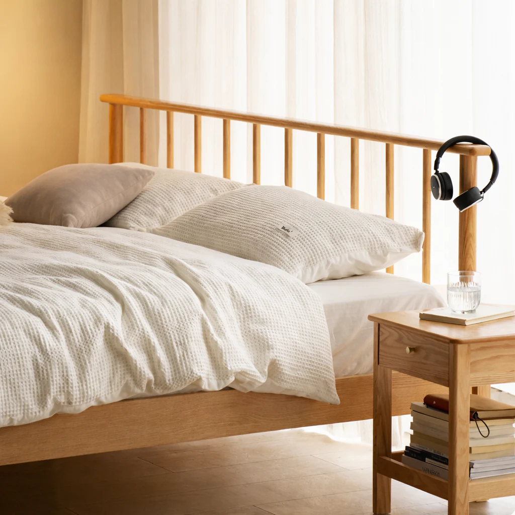 Salos Natural Solid Oak Bed Frame - Image 4