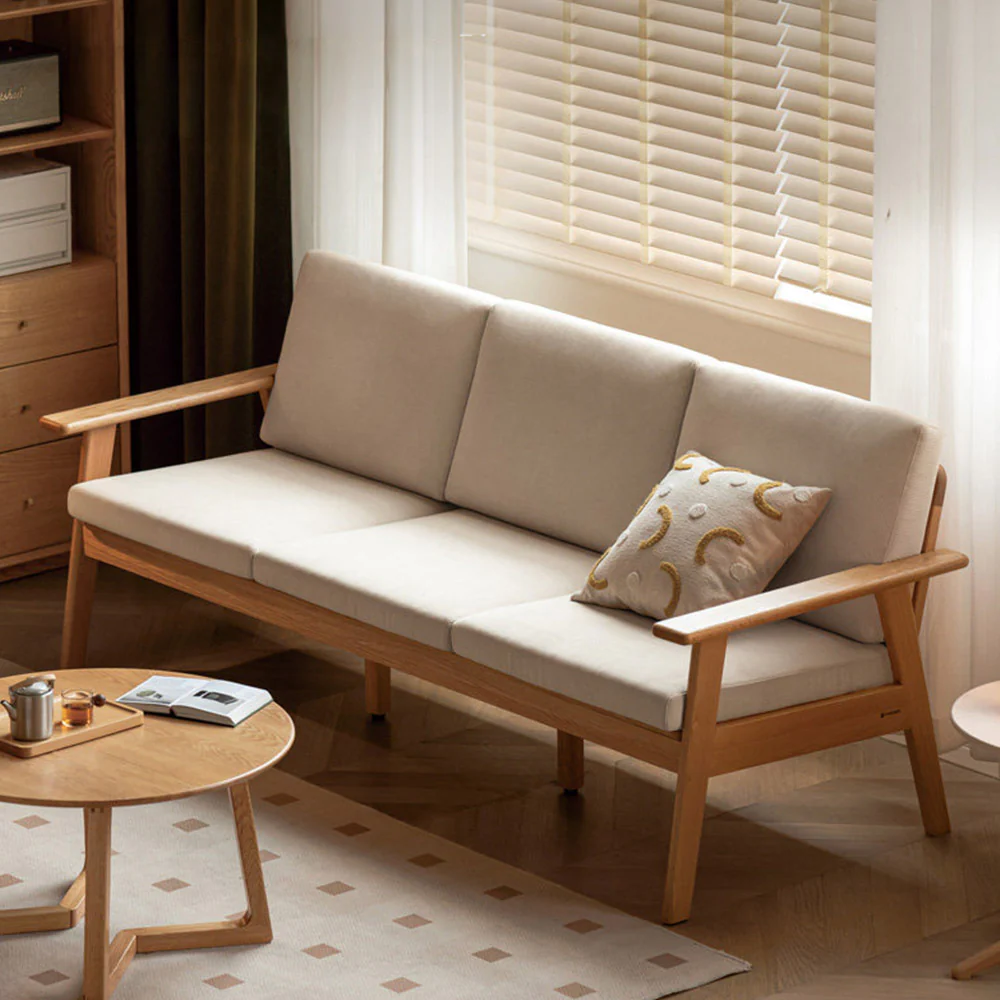 Sano Natural Solid Oak Sofa - Image 2