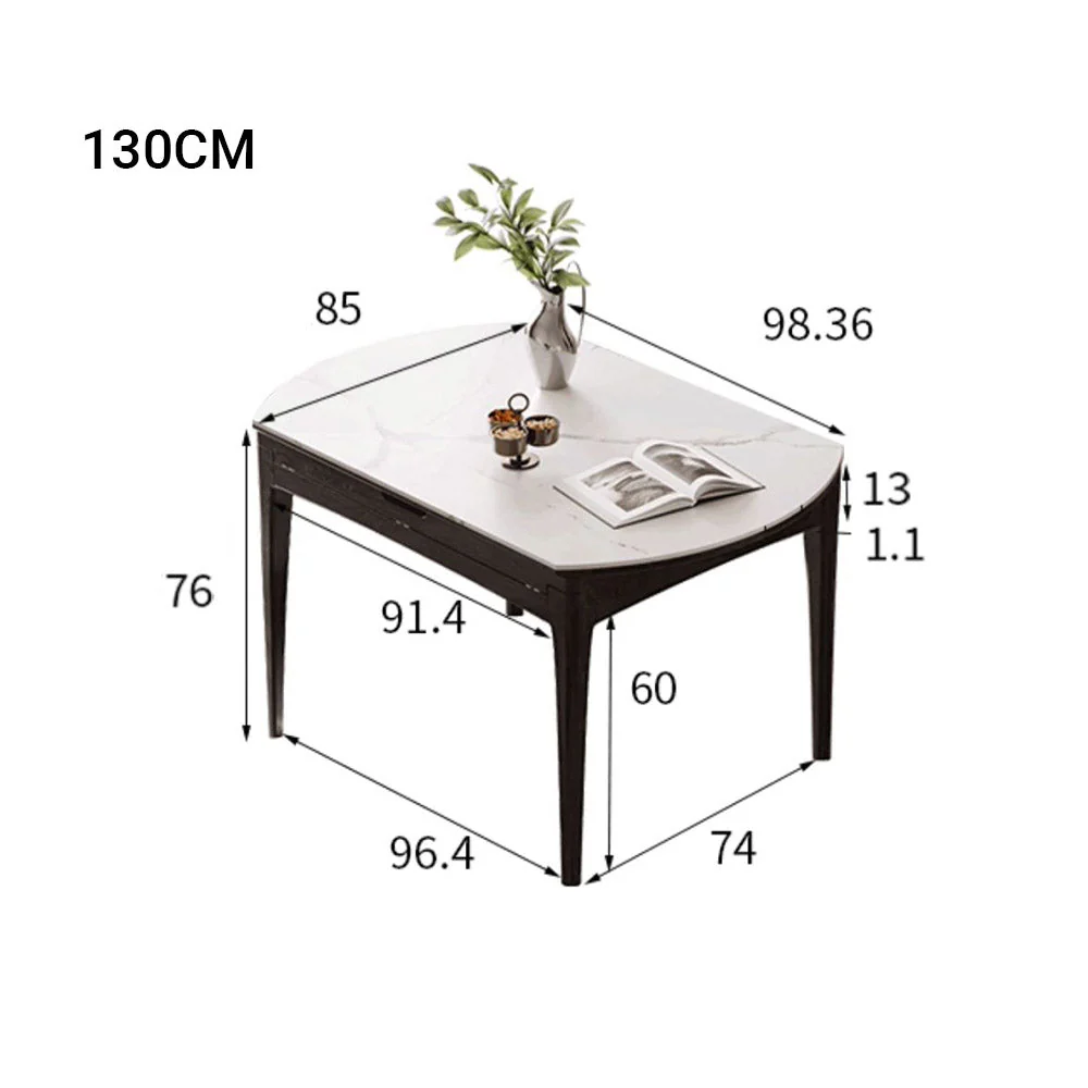 Seattle Charcoal Solid Oak Extendable Dining Table with Ceramic Top - Image 10