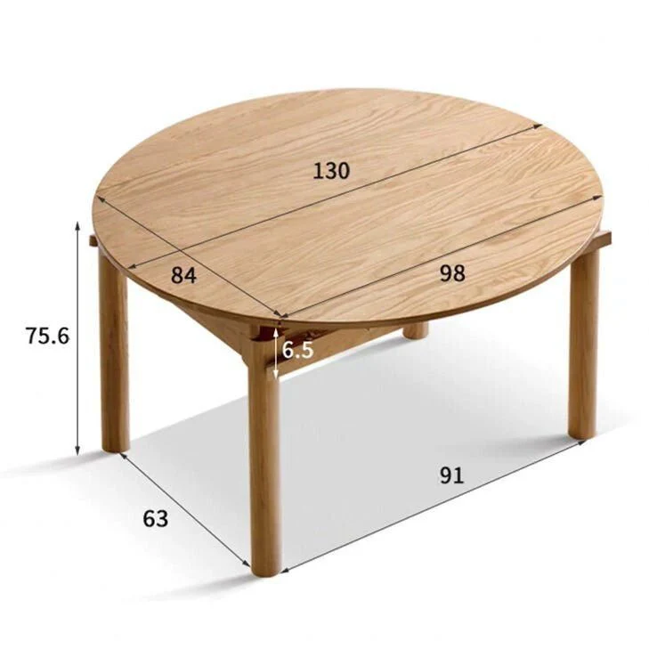 Seattle Natural Solid Ash Round Extendable Dining Table - Image 8