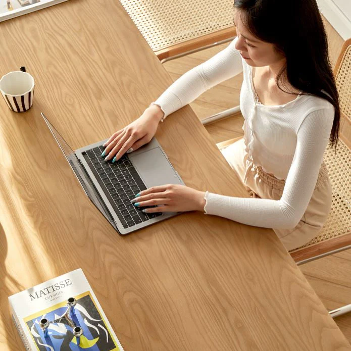 Seattle Natural Solid Ash Large Dining Table Office Desk - Image 3