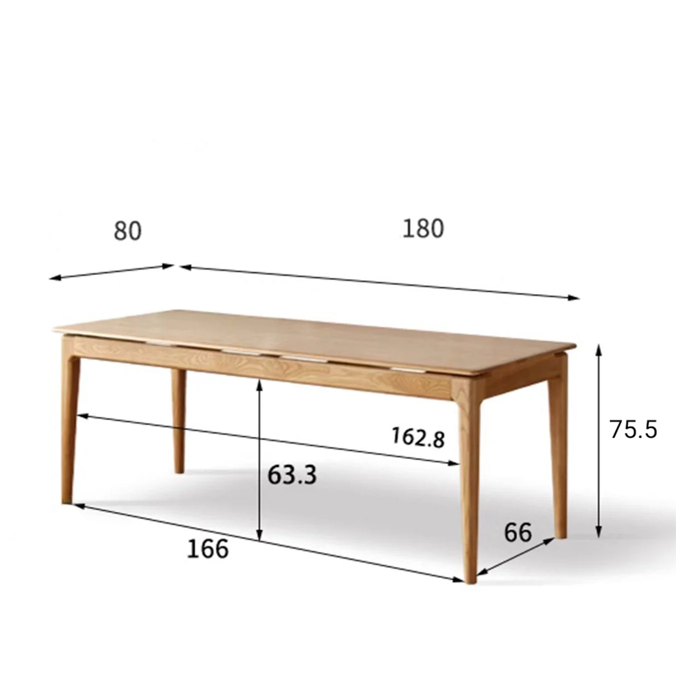 Seattle Natural Solid Ash Large Dining Table Office Desk - Image 7