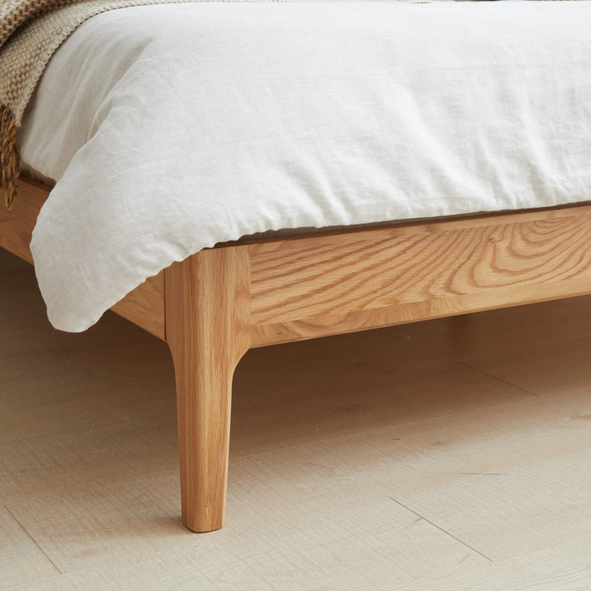 Seattle Natural Solid Oak Bed Frame - Image 5