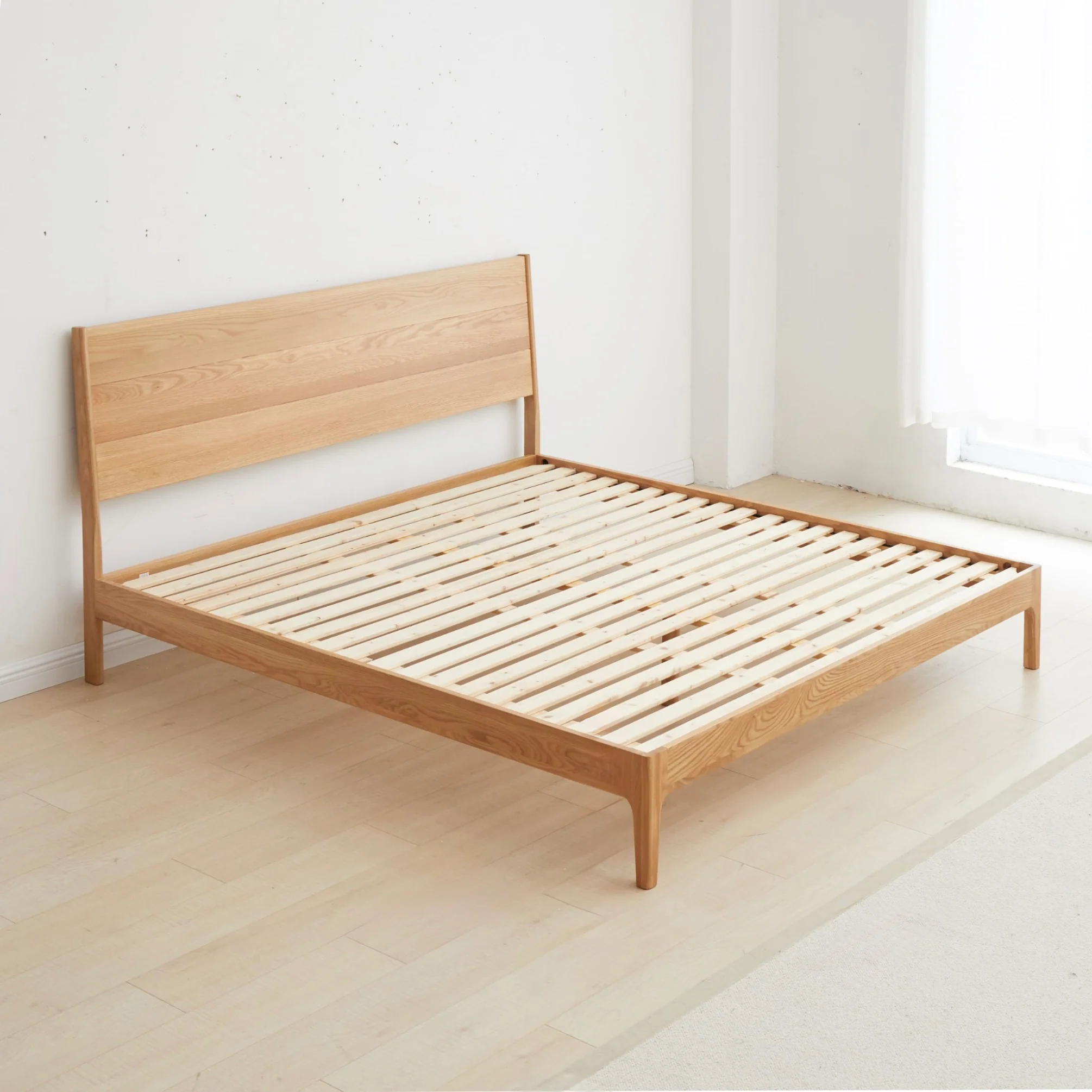 Seattle Natural Solid Oak Bed Frame - Image 6