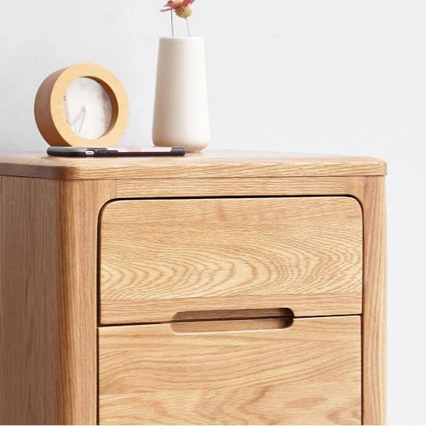 Seattle Natural Solid Oak Bedside Table - Image 5