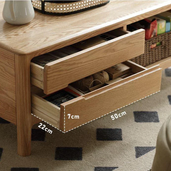Seattle Natural Solid Oak Coffee Table - Image 7