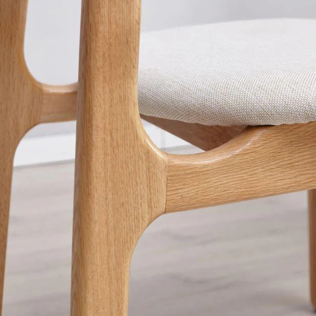 Seattle Natural Solid Oak Dining Chair - Image 5