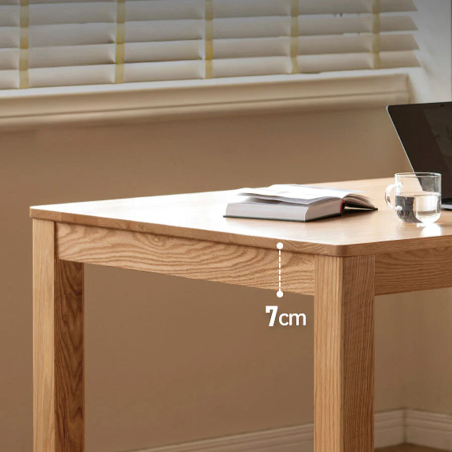 Humbie Natural Solid Oak Dining Table - Image 4