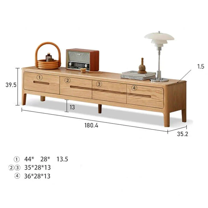 Seattle Natural Solid Oak Entertainment Unit Design Three - Image 9
