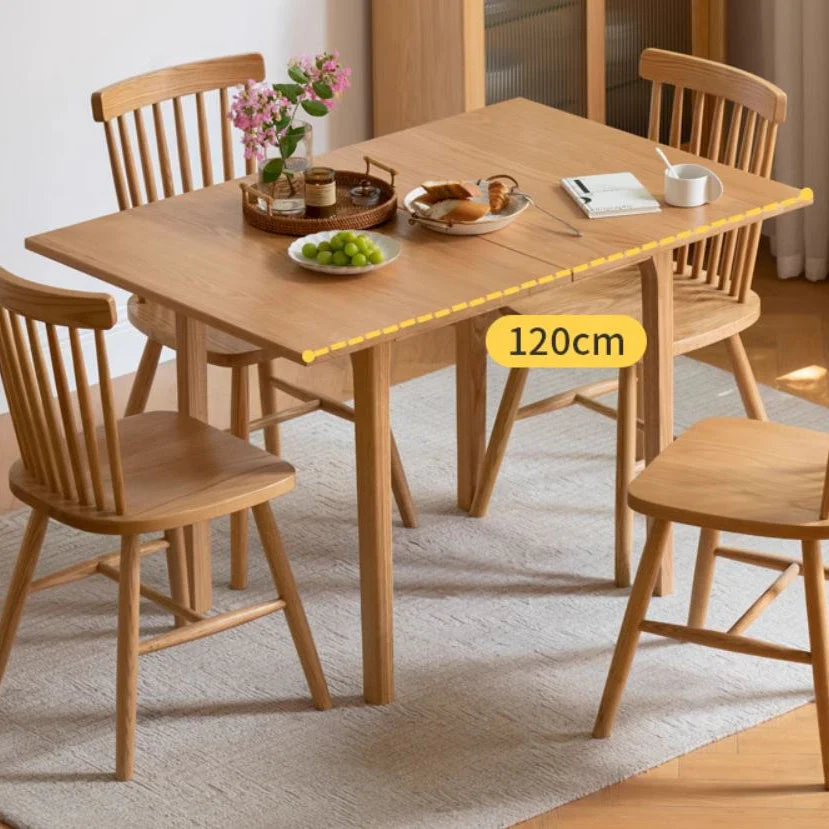 Seattle Natural Solid Oak Extending Dining Table - Image 6