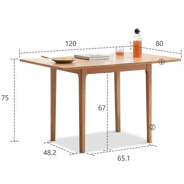 Seattle Natural Solid Oak Extending Dining Table - Image 9
