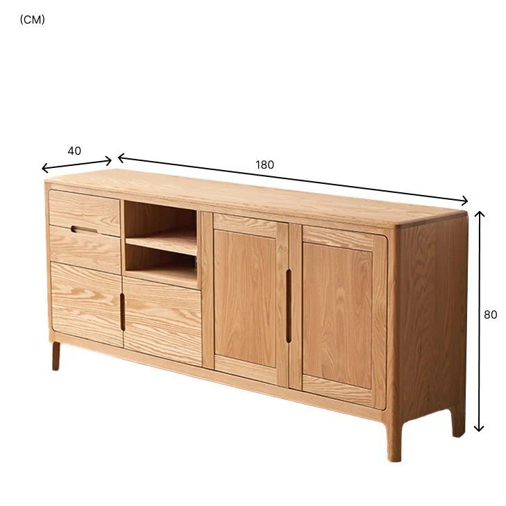 Seattle Natural Solid Oak Extra Large Sideboard - Image 7
