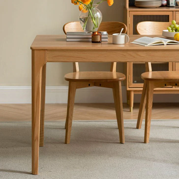 Seattle Natural Solid Oak Large Dining Table - Image 4