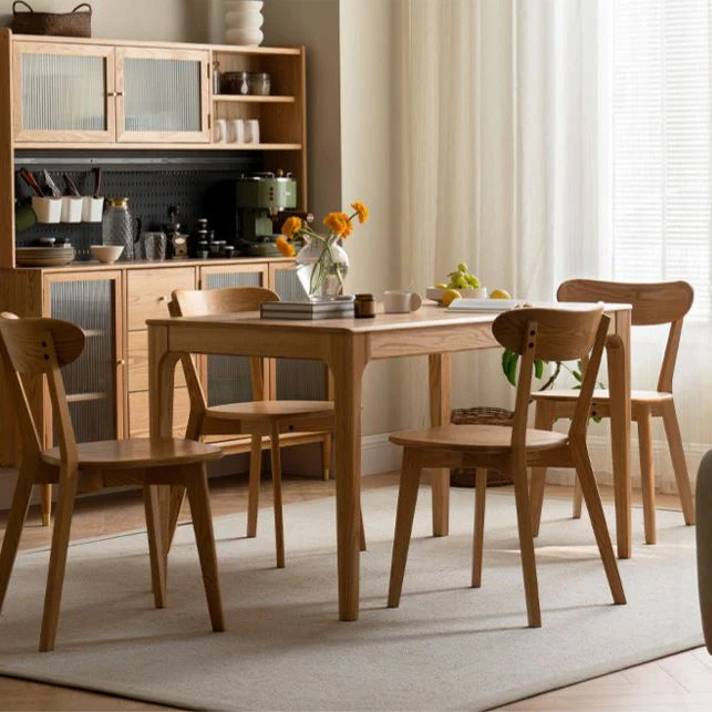 Seattle Natural Solid Oak Large Dining Table - Image 5