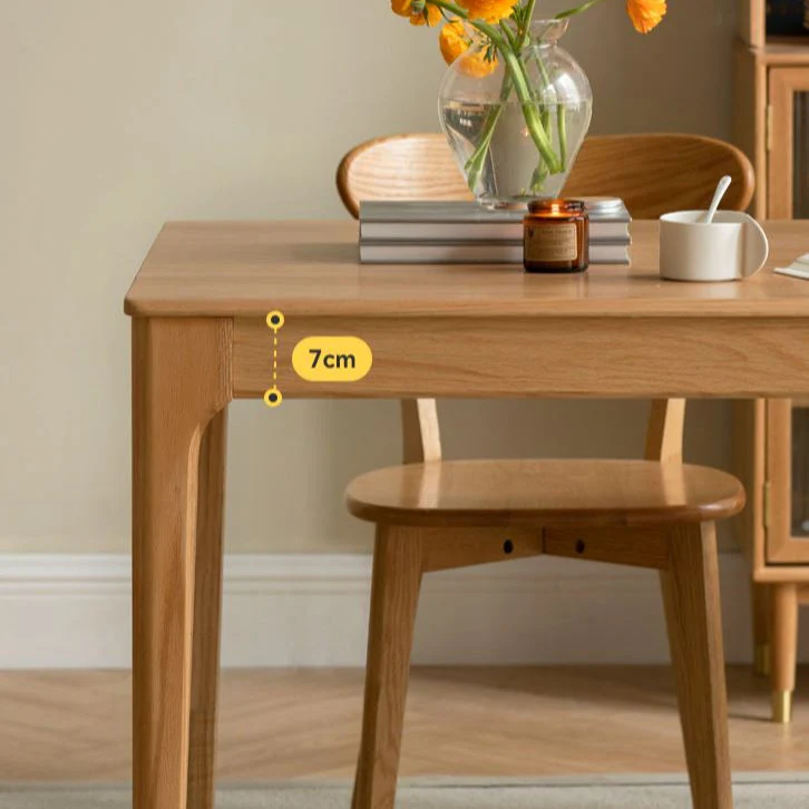 Seattle Natural Solid Oak Large Dining Table - Image 7