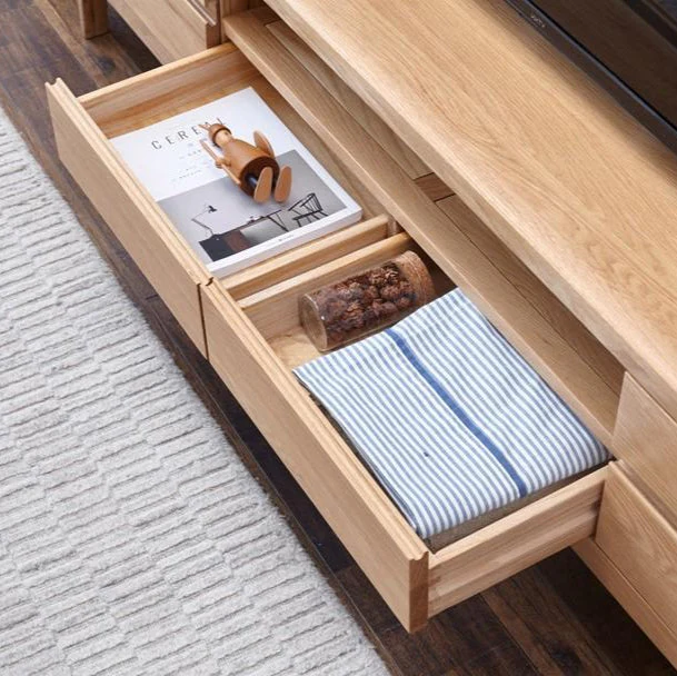 Seattle Natural Solid Oak Entertainment Unit - Image 5