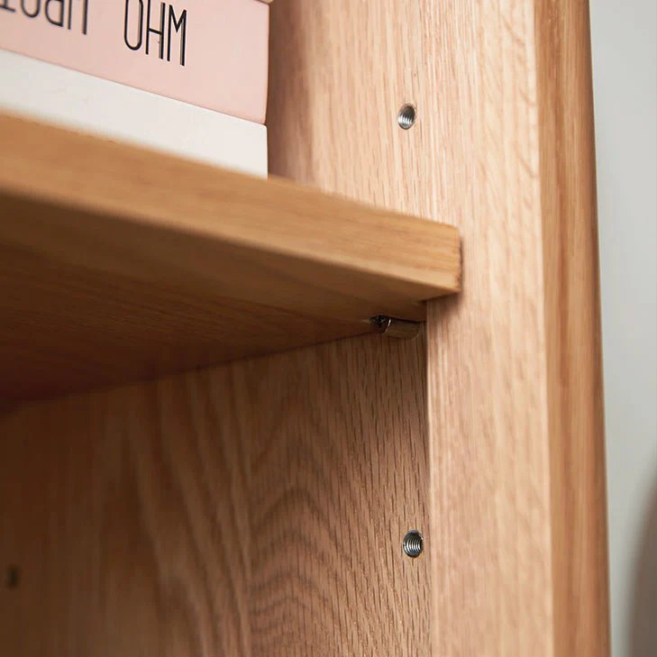 Seattle Natural Solid Oak Slim Display Cabinet - Image 6