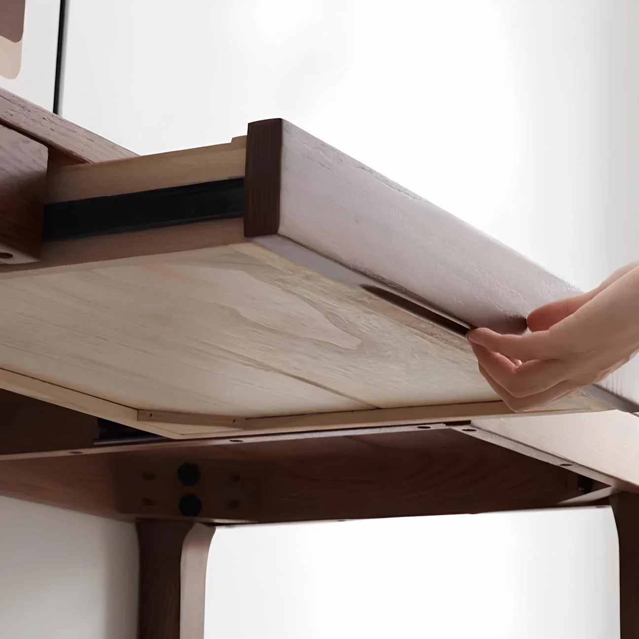 Seattle Natural Solid Oak Writing Desk - Image 11