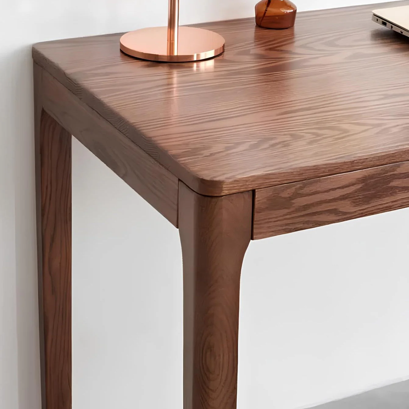 Seattle Natural Solid Oak Writing Desk - Image 13