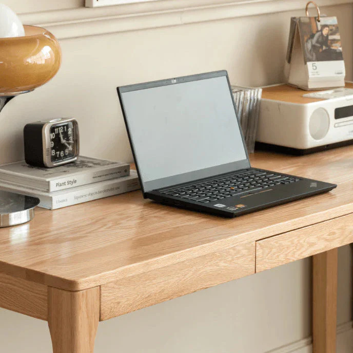 Seattle Natural Solid Oak Writing Desk - Image 7