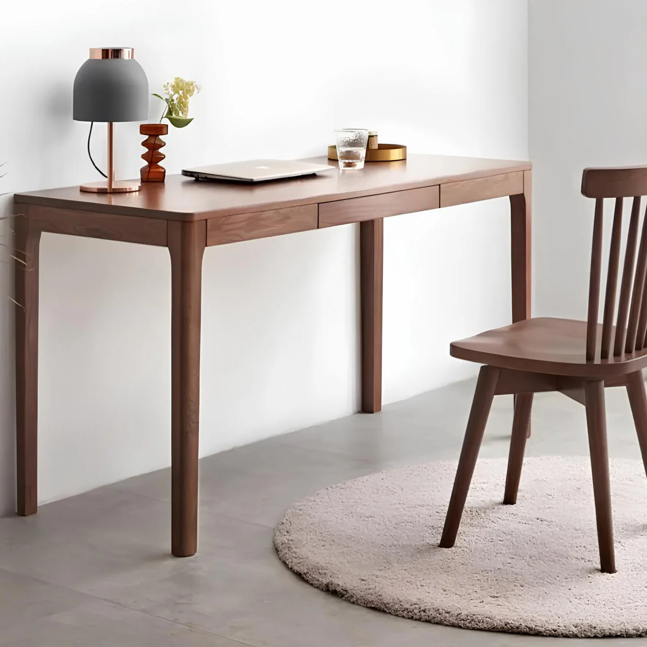 Seattle Natural Solid Oak Writing Desk - Image 8