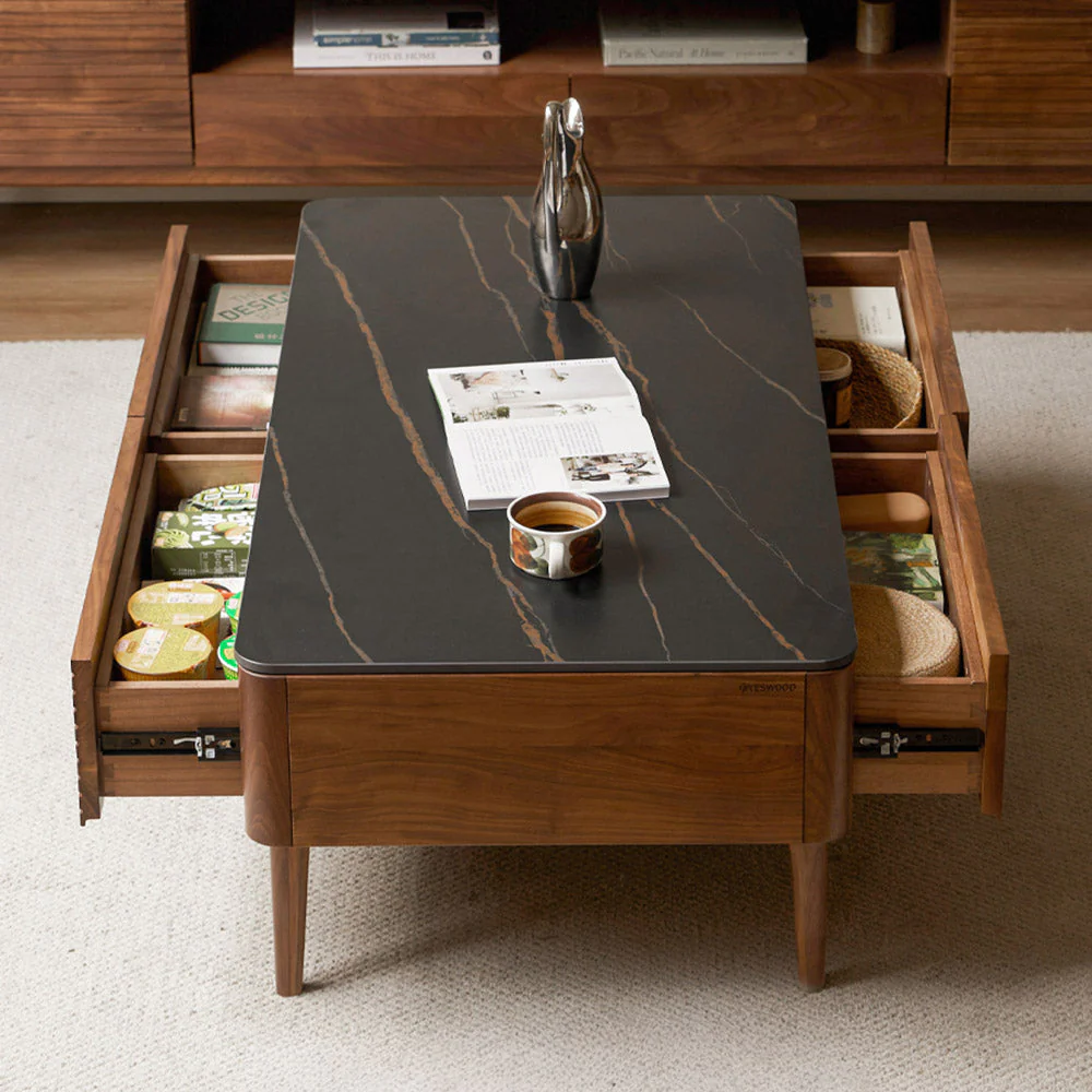 Seattle Natural Solid Walnut Coffee Table - Image 10