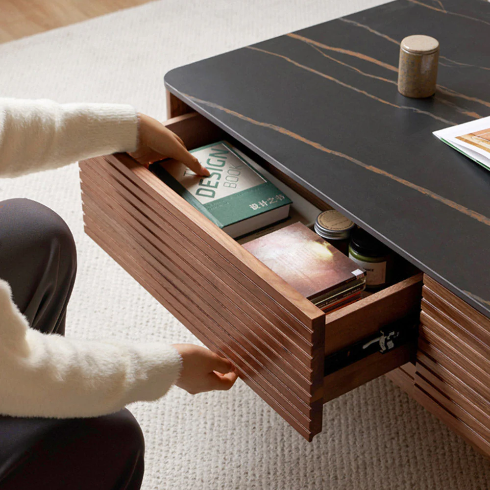 Seattle Natural Solid Walnut Coffee Table - Image 11