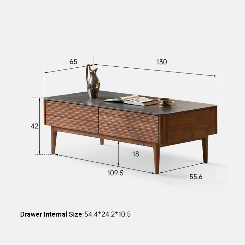 Seattle Natural Solid Walnut Coffee Table - Image 15