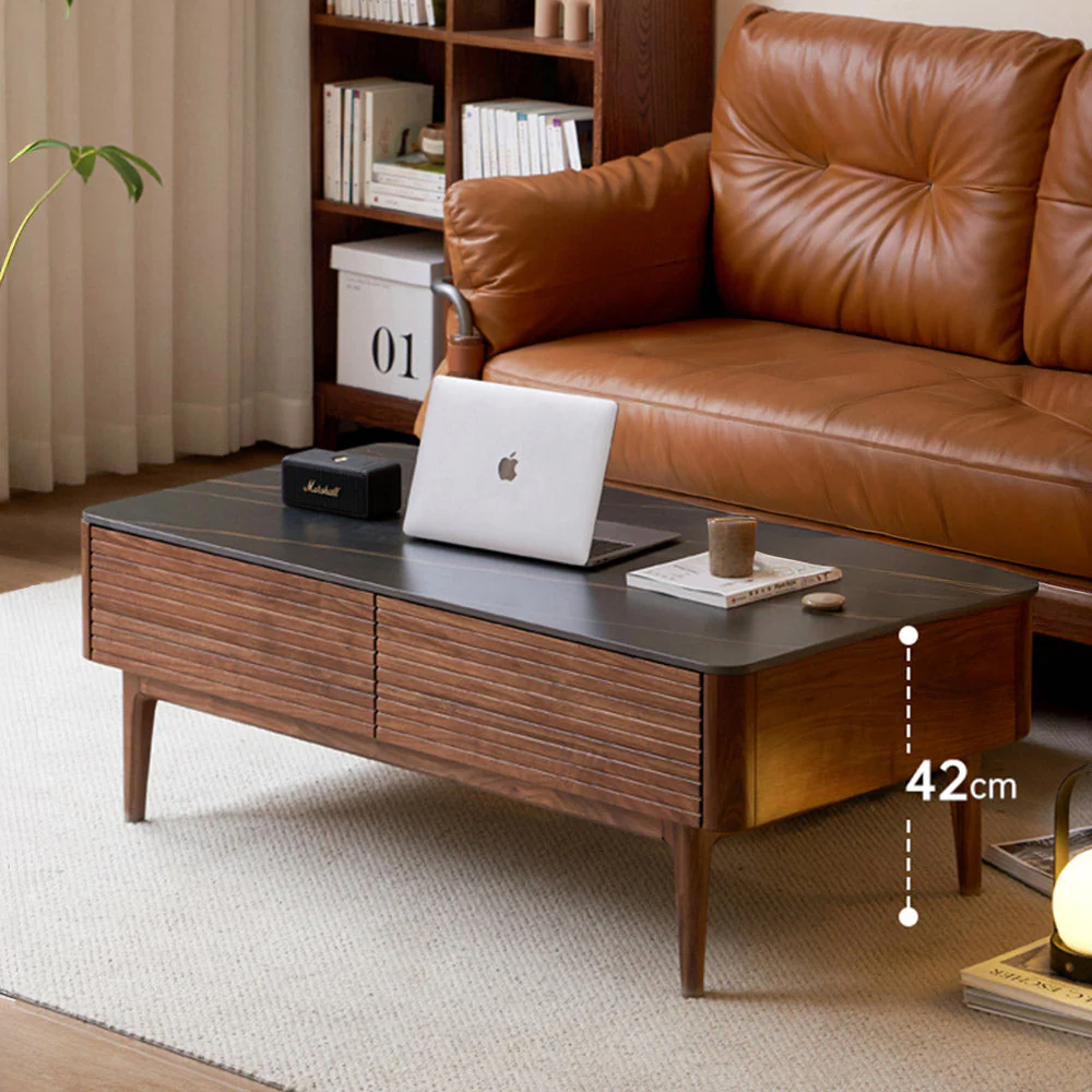 Seattle Natural Solid Walnut Coffee Table - Image 2