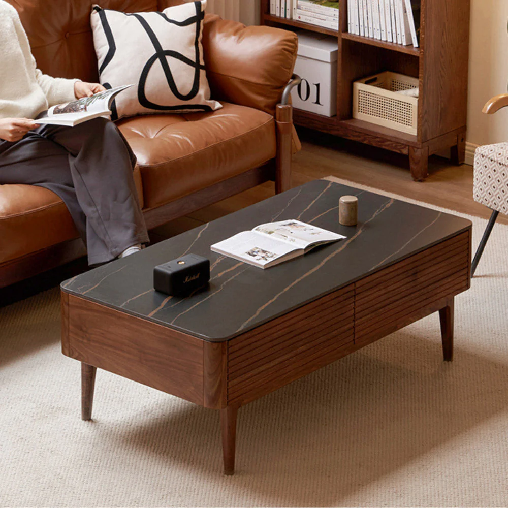 Seattle Natural Solid Walnut Coffee Table - Image 4
