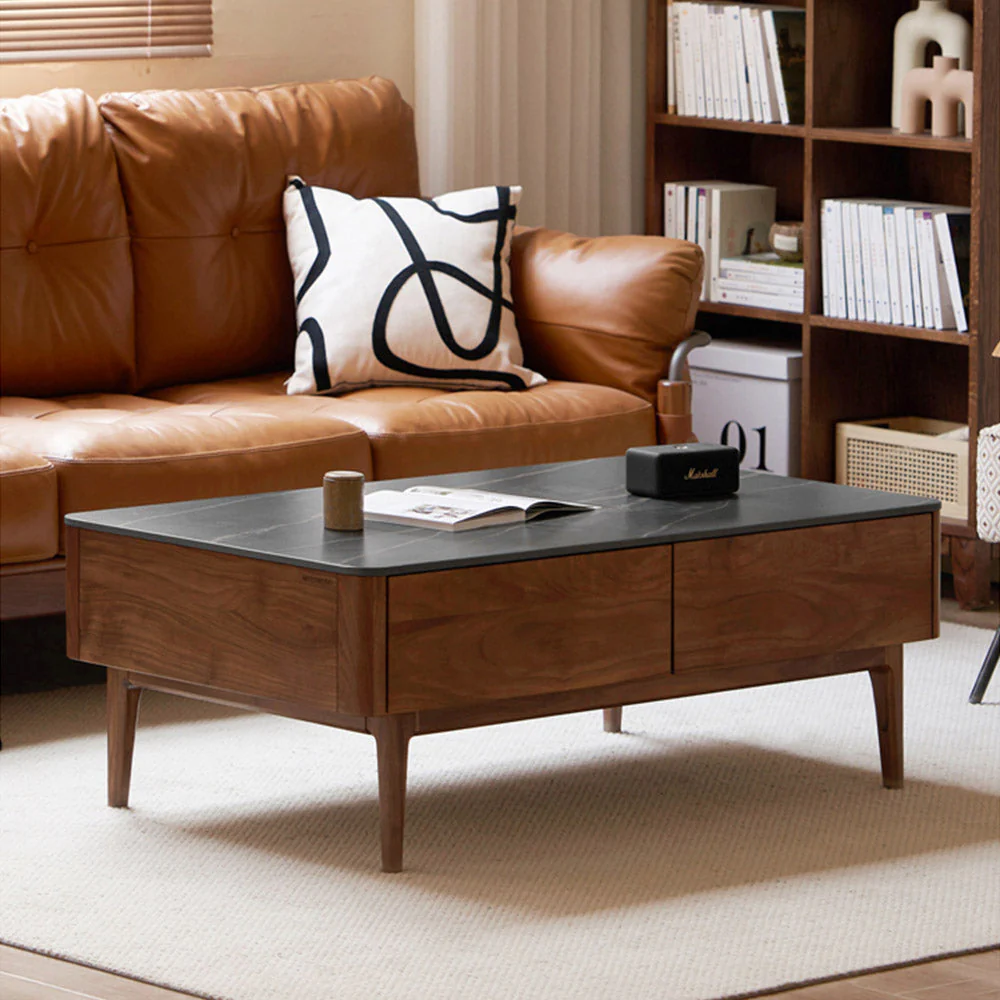 Seattle Natural Solid Walnut Coffee Table - Image 5