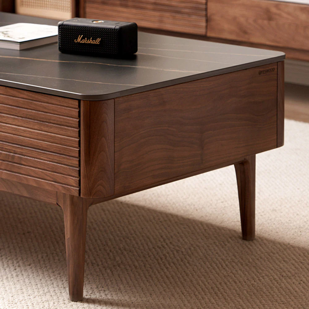 Seattle Natural Solid Walnut Coffee Table - Image 9