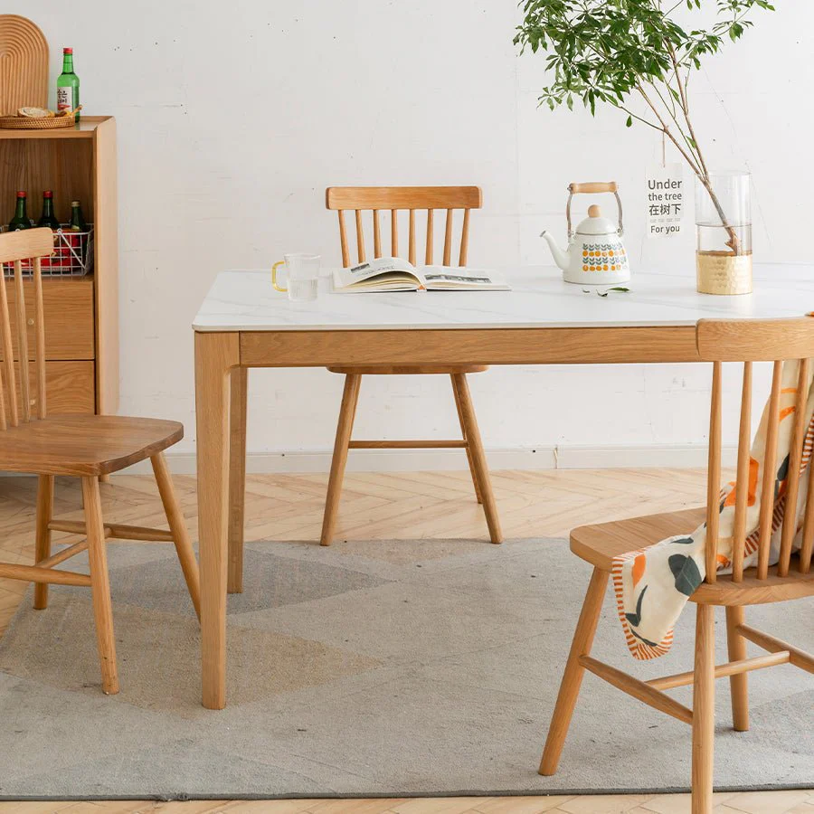 Seattle Solid Oak Dining Table with Ceramic Top - Image 5
