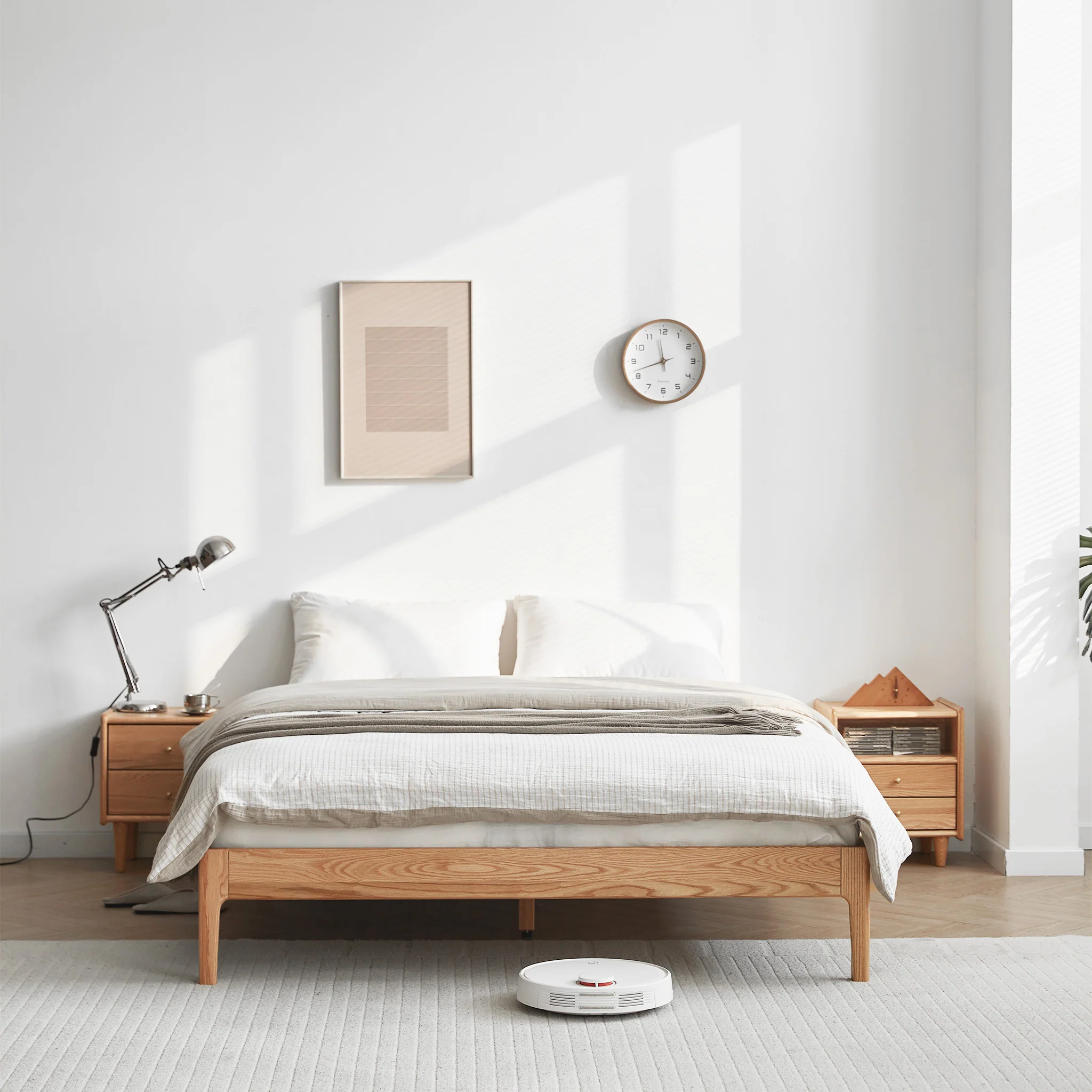 Seattle Solid Oak Platform Bed Frame