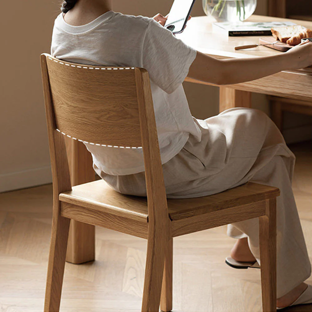 Serri Natural Solid Ash Dining Chair - Image 5