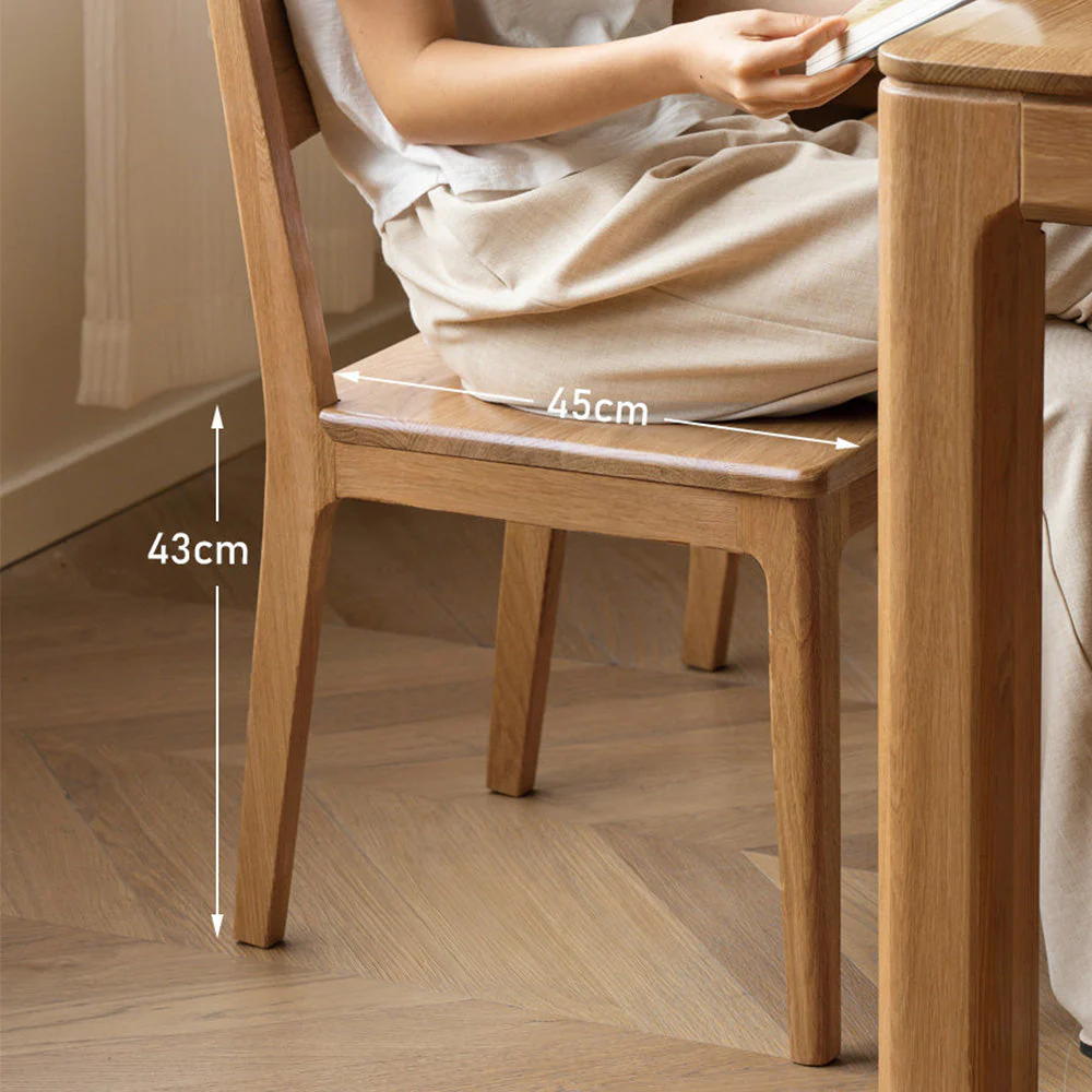 Serri Natural Solid Ash Dining Chair - Image 6