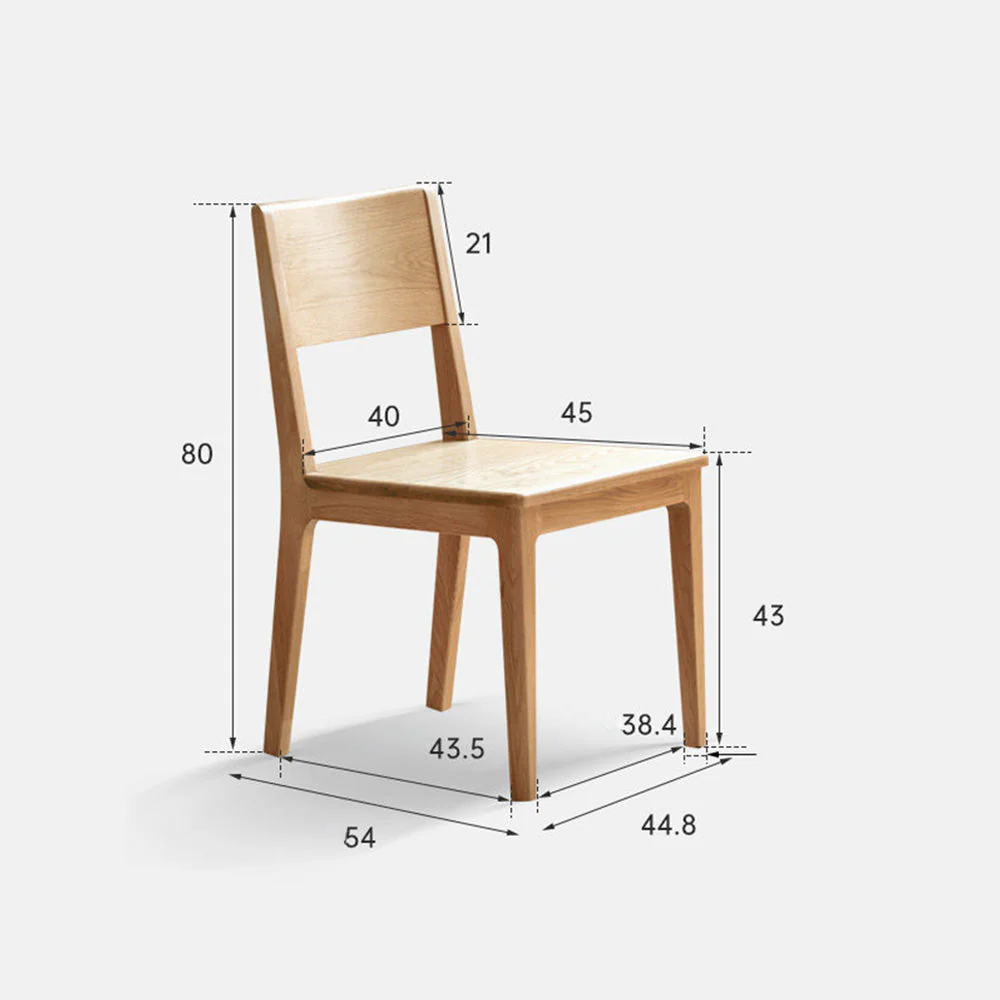 Serri Natural Solid Ash Dining Chair - Image 8
