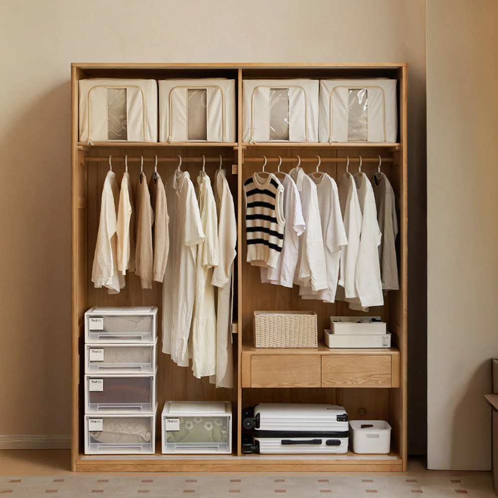 Siena Solid Ash Sliding Door Large Wardrobe - Image 2