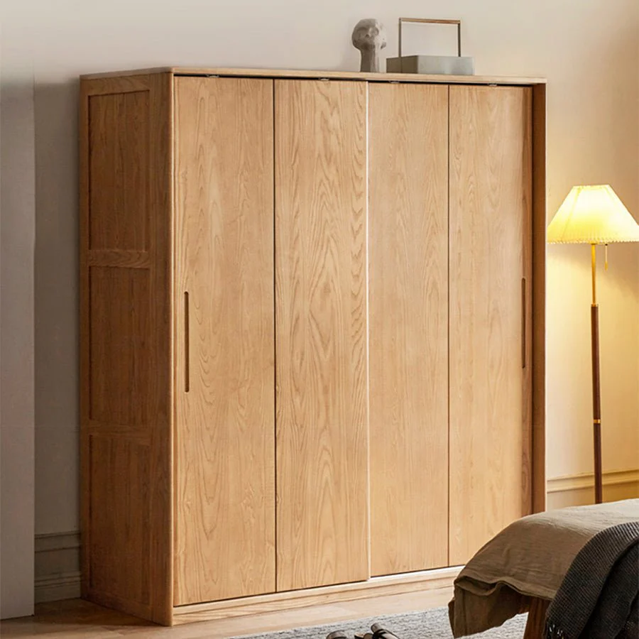 Siena Solid Oak Sliding Door Large Wardrobe