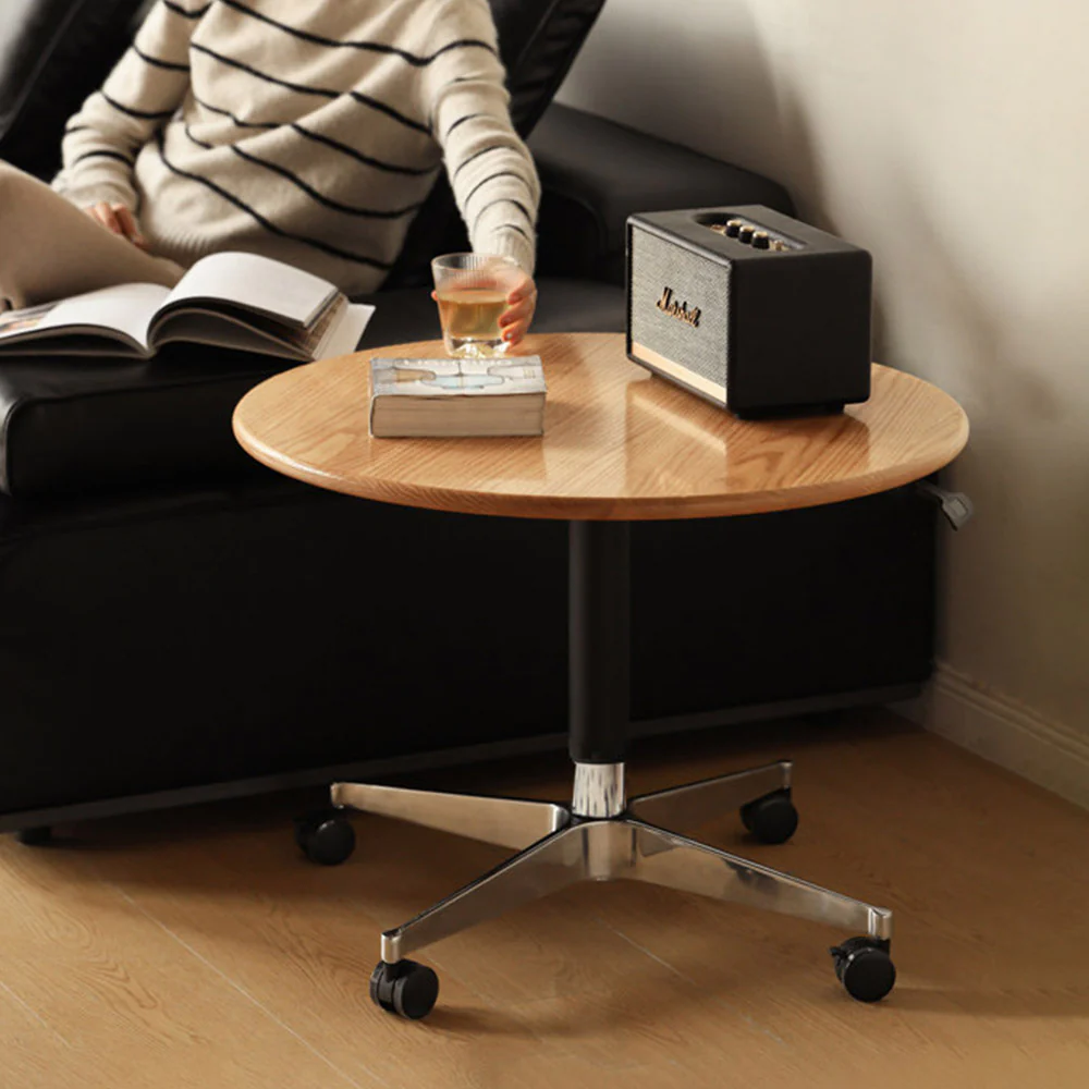 Siliqua Solid Hardwood Side Table - Image 2