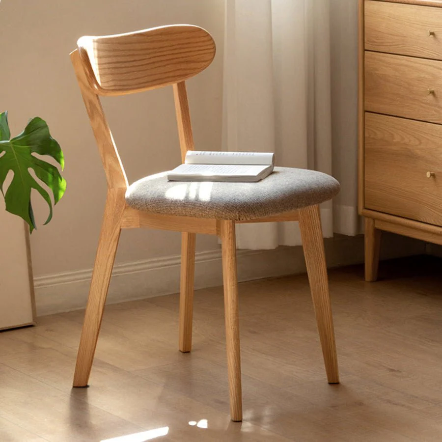 Sion Natural Solid Oak Dining Chair with Cushion