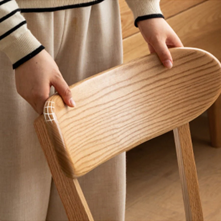 Sion Natural Solid Oak Dining Chair with Cushion - Image 3