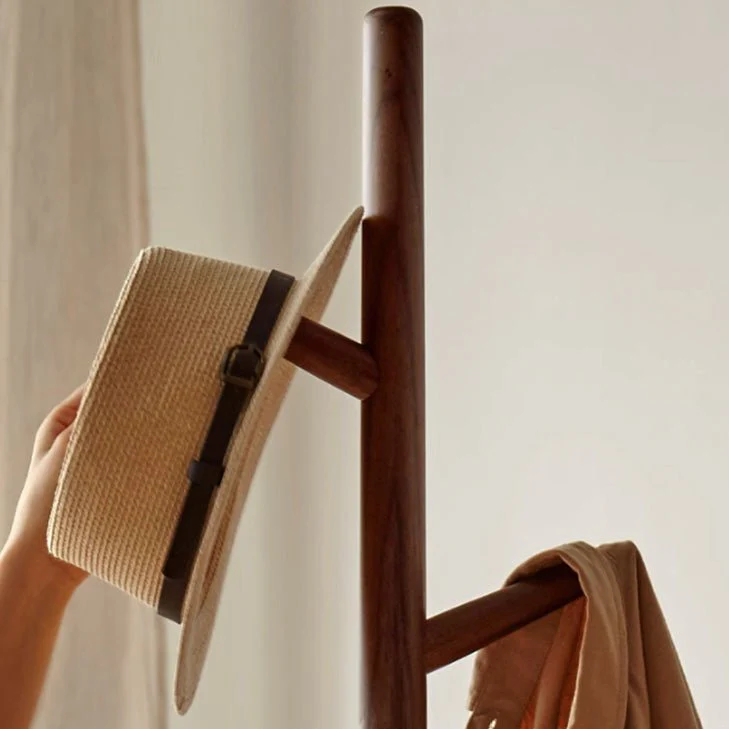 Skagen Natural Solid Walnut Hallway Coat Rack - Image 3