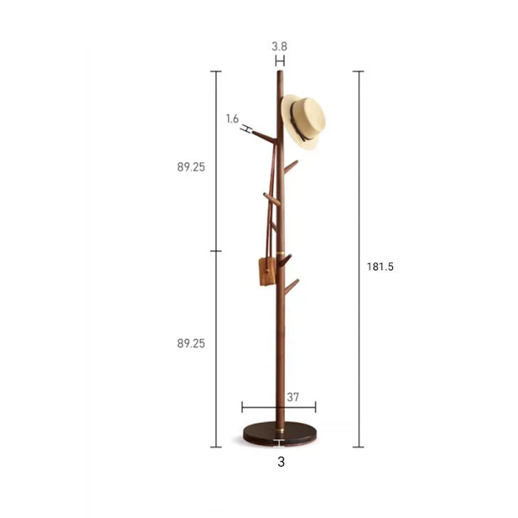 Skagen Natural Solid Walnut Hallway Coat Rack - Image 6